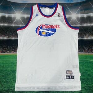Denver Nuggets Blank Hardwood Classics Adidas Jersey Sz 2XL +2 Men’s Preowned